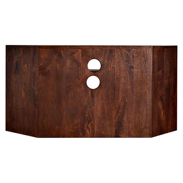 Amrai Corner TV Unit – Dark Mango