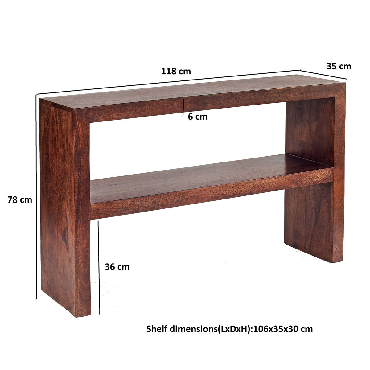 Amrai Console Table – Dark Mango Wood