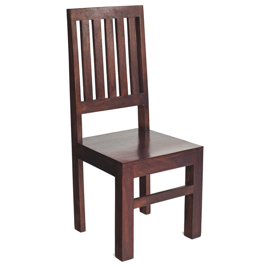Amrai Slat Back Chair (Set of 2) - Dark Mango Wood