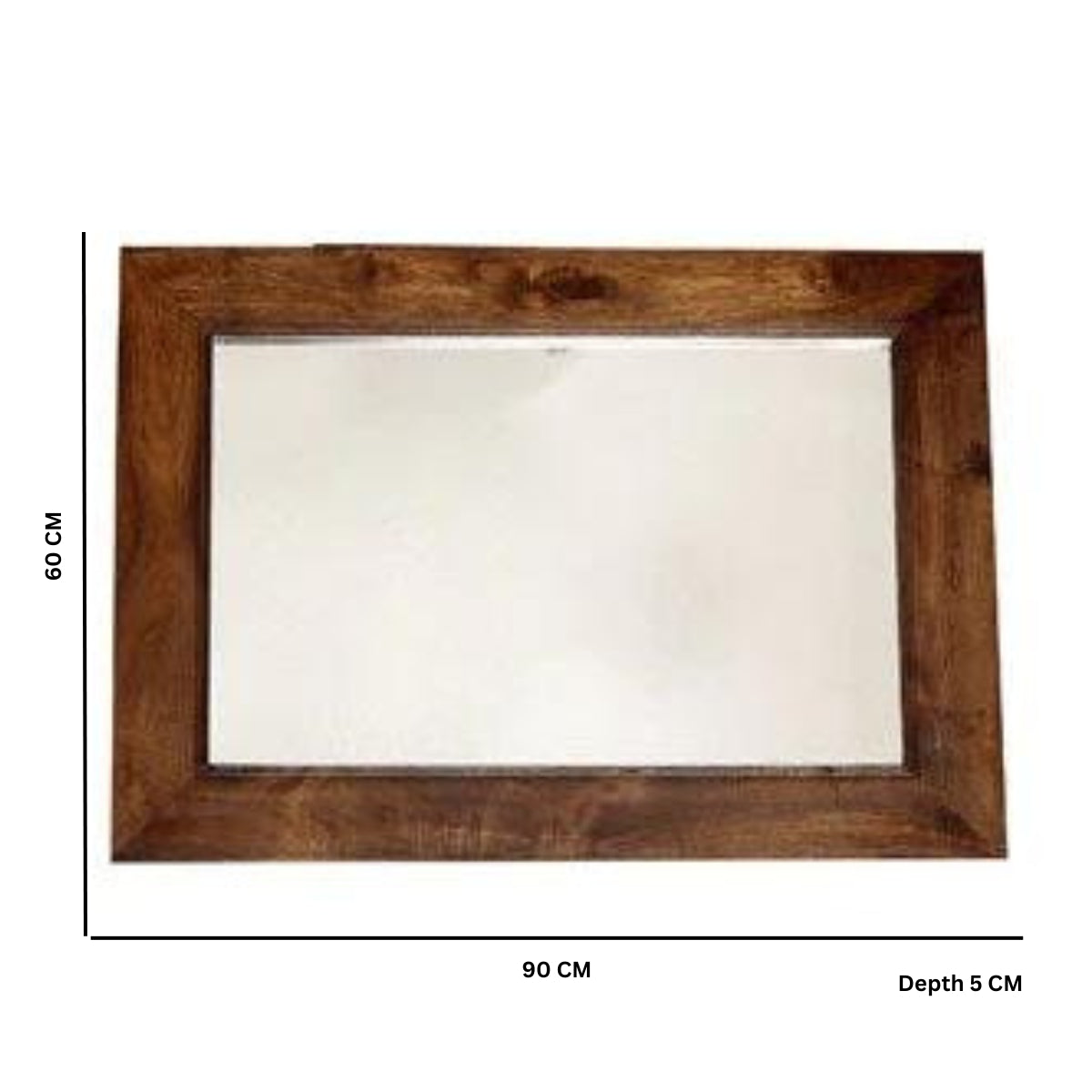 Amrai Wall Mirror  – Dark Mango Wood