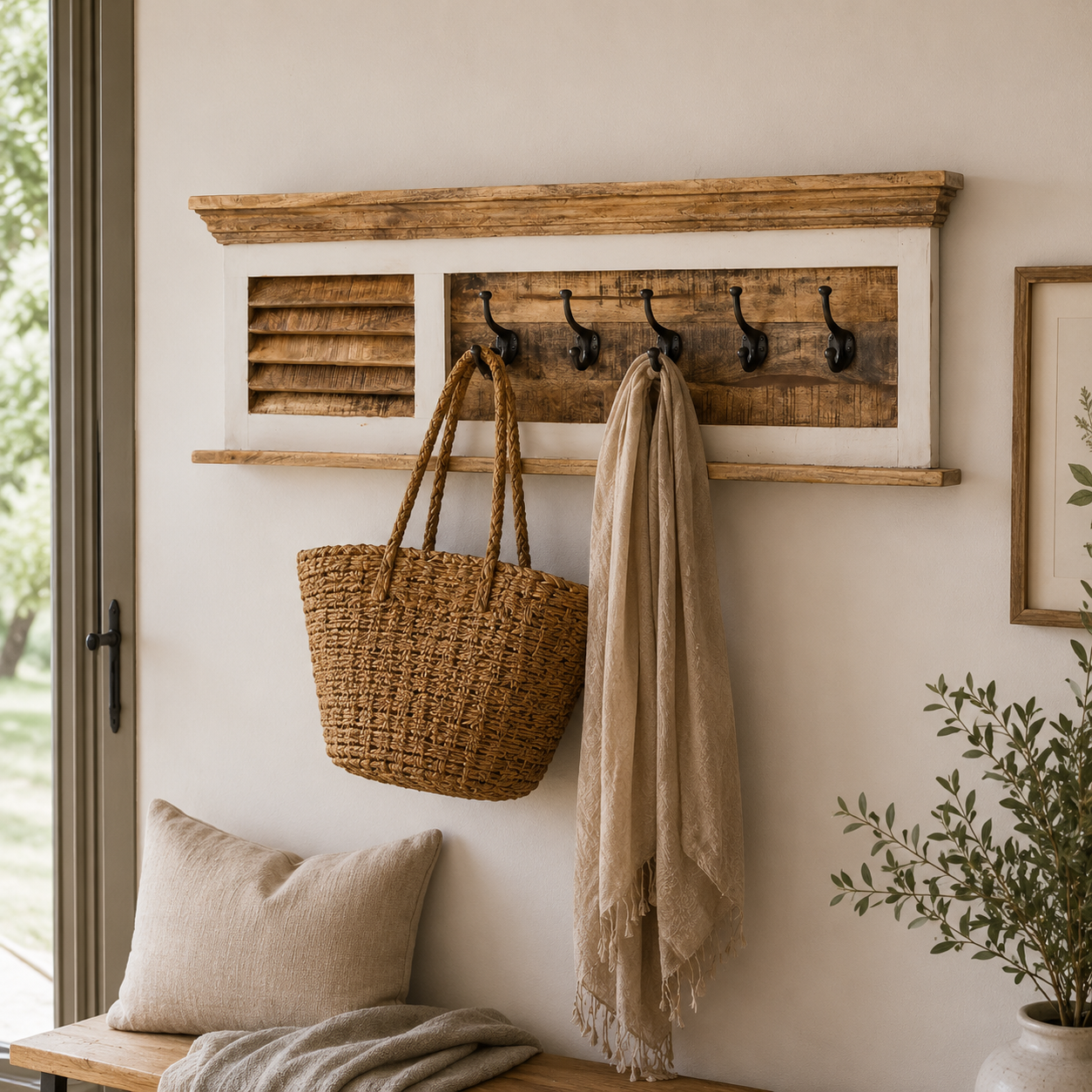 Aangan Wall Coat Hook – Solid Mango Wood