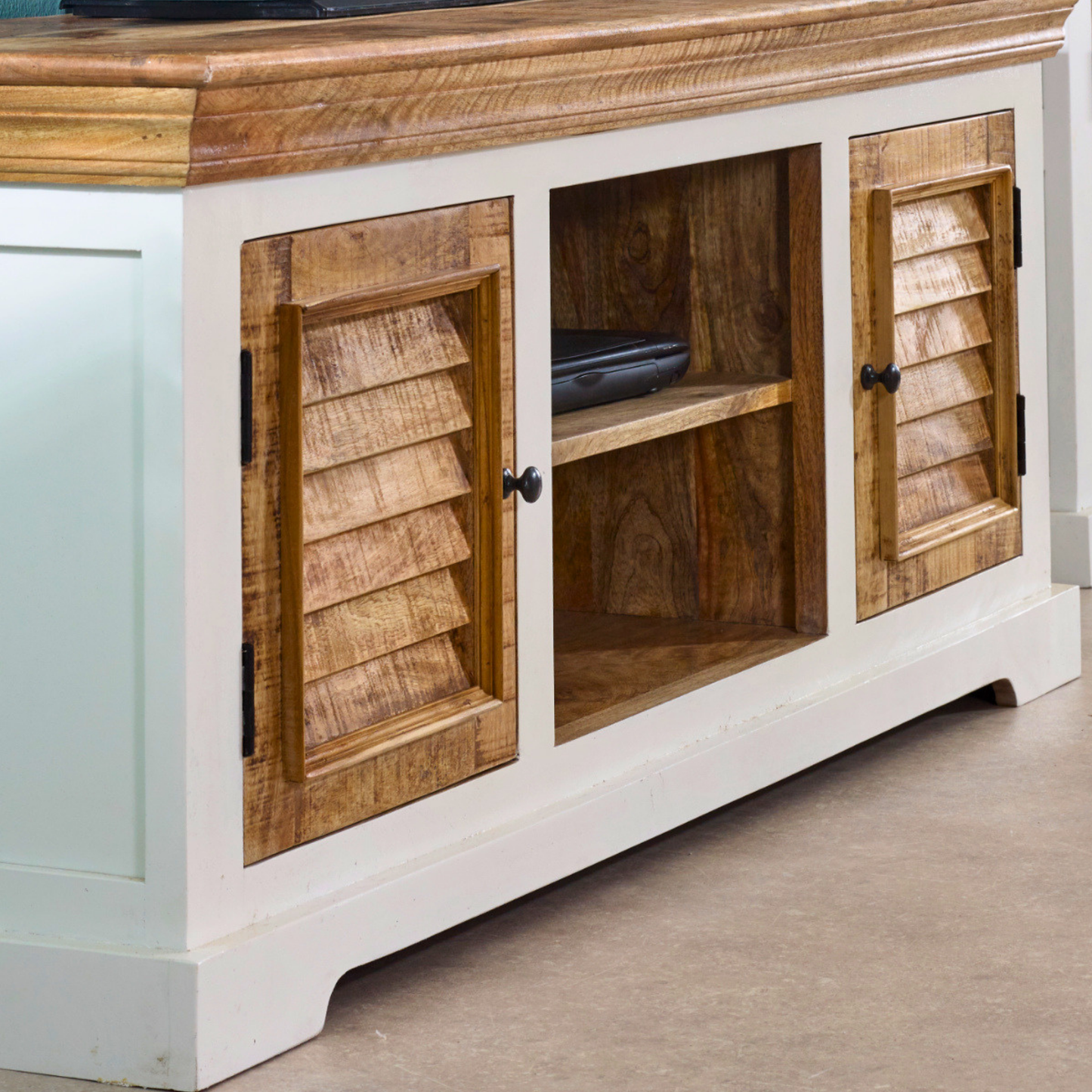 Aangan Large TV Cabinet – Solid Mango Wood