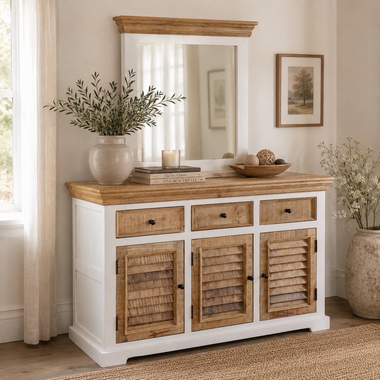 Aangan Large Sideboard – Solid Mango Wood