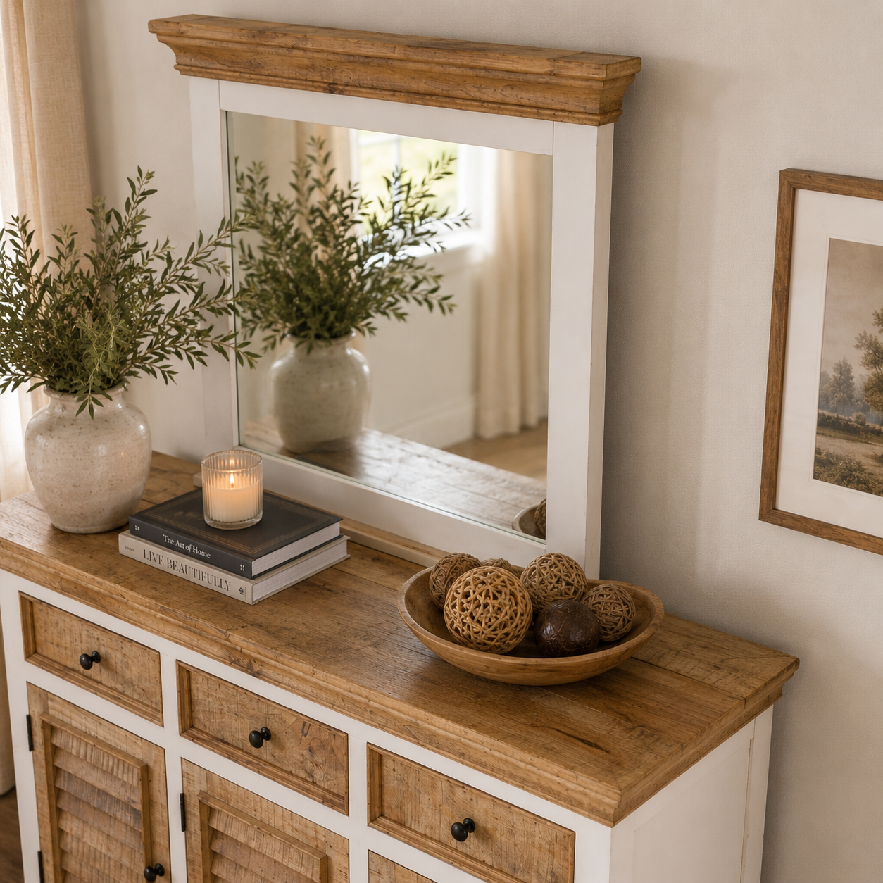 Aangan Large Sideboard – Solid Mango Wood