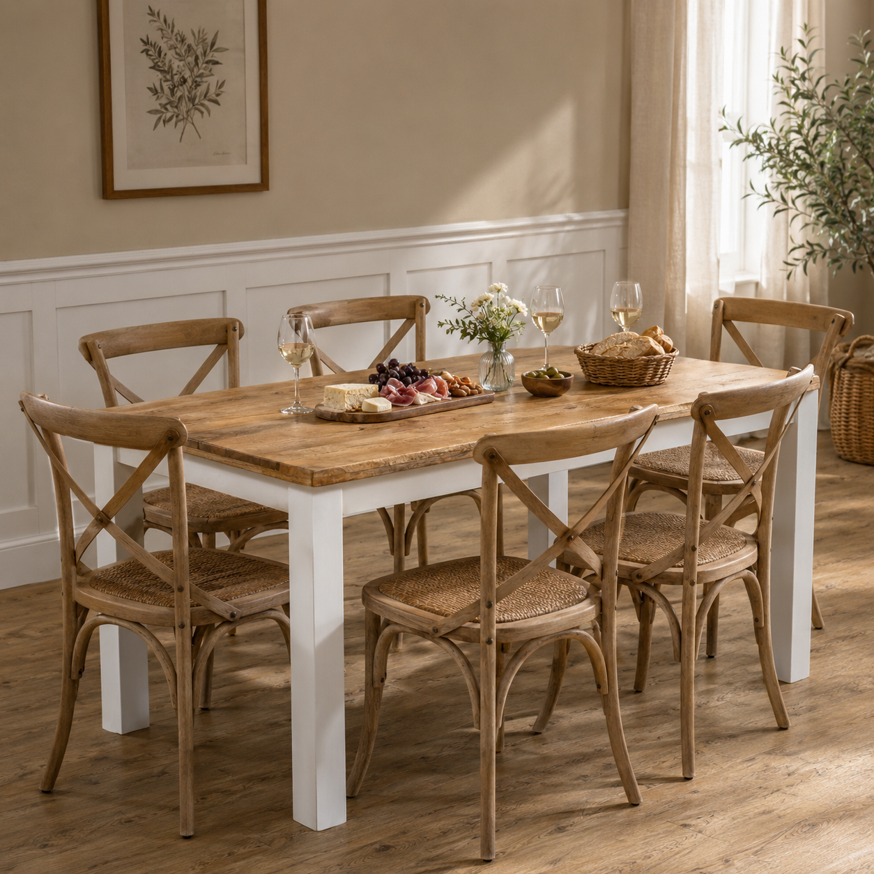 Aangan Dining Table – Solid Mango Wood