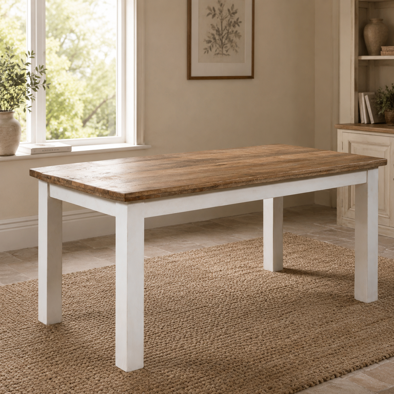 Aangan Dining Table – Solid Mango Wood