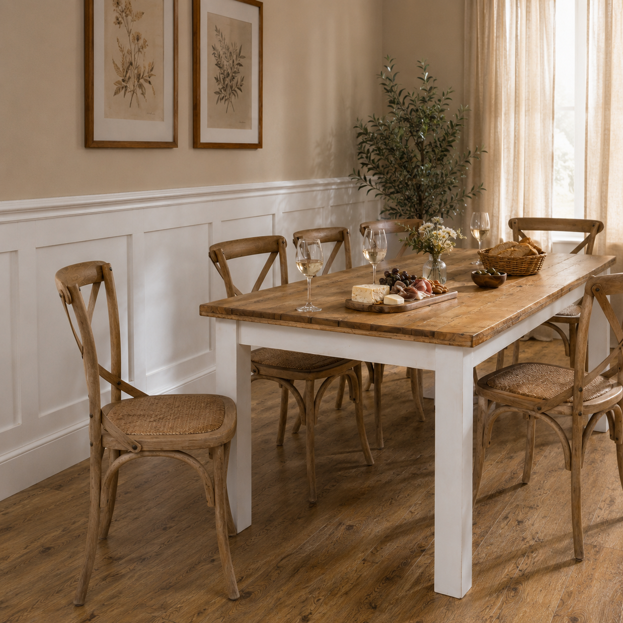 Aangan Dining Table – Solid Mango Wood