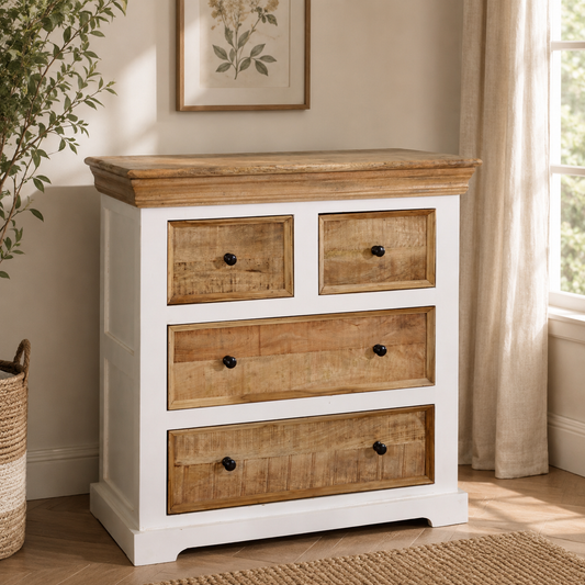 Aangan 4 Drawer Chest – Solid Mango Wood