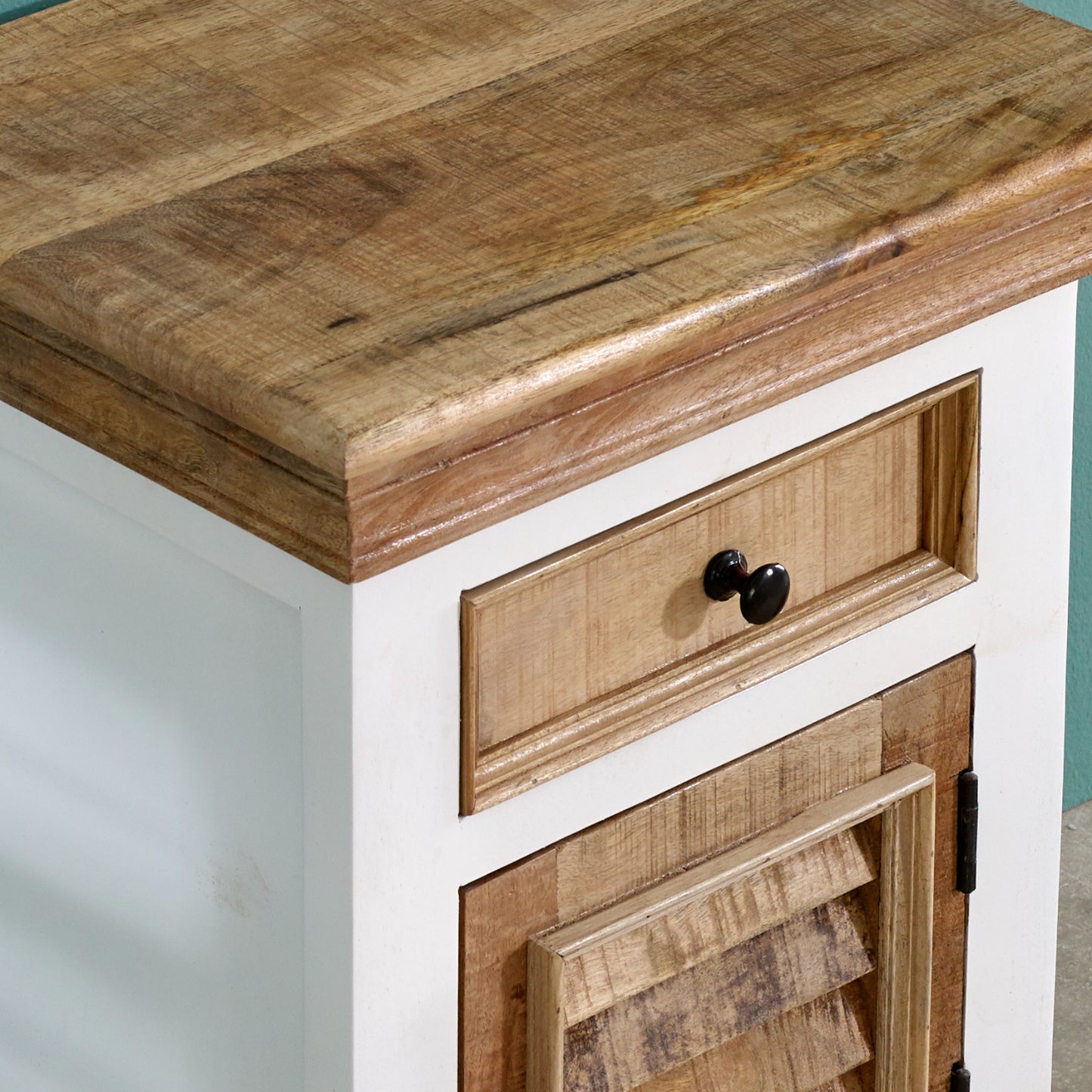 Aangan Bedside Cabinet – Solid Mango Wood
