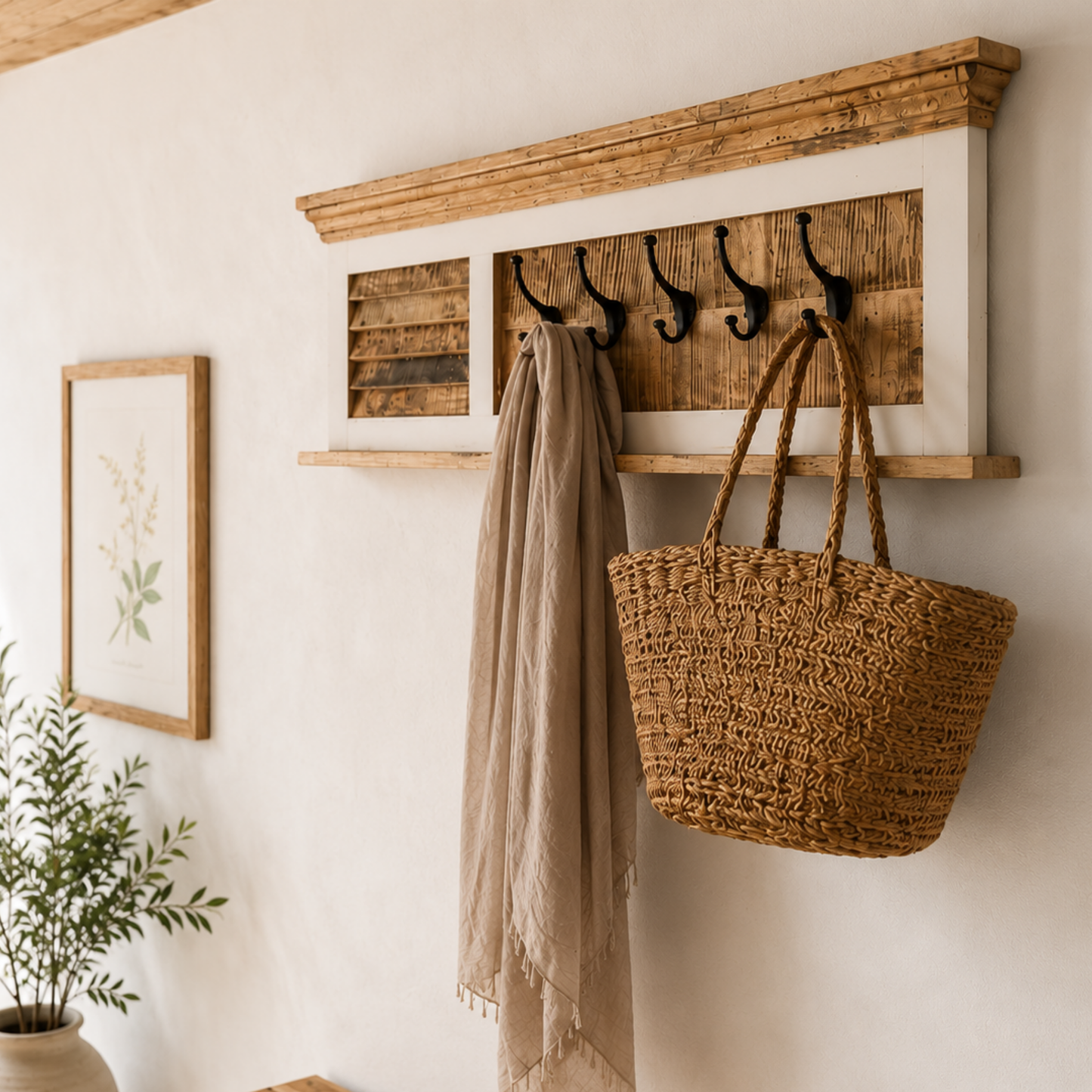 Aangan Wall Coat Hook – Solid Mango Wood
