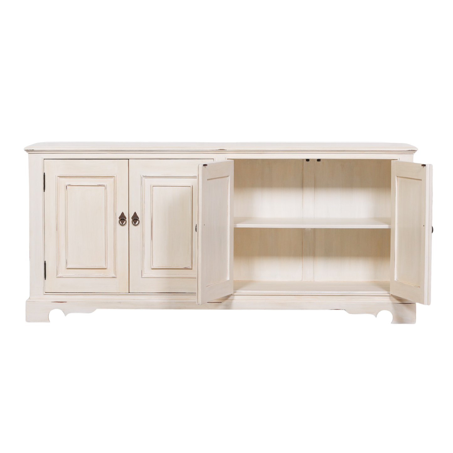 Chantilly Ornate Sideboard – Distressed White Mahogany