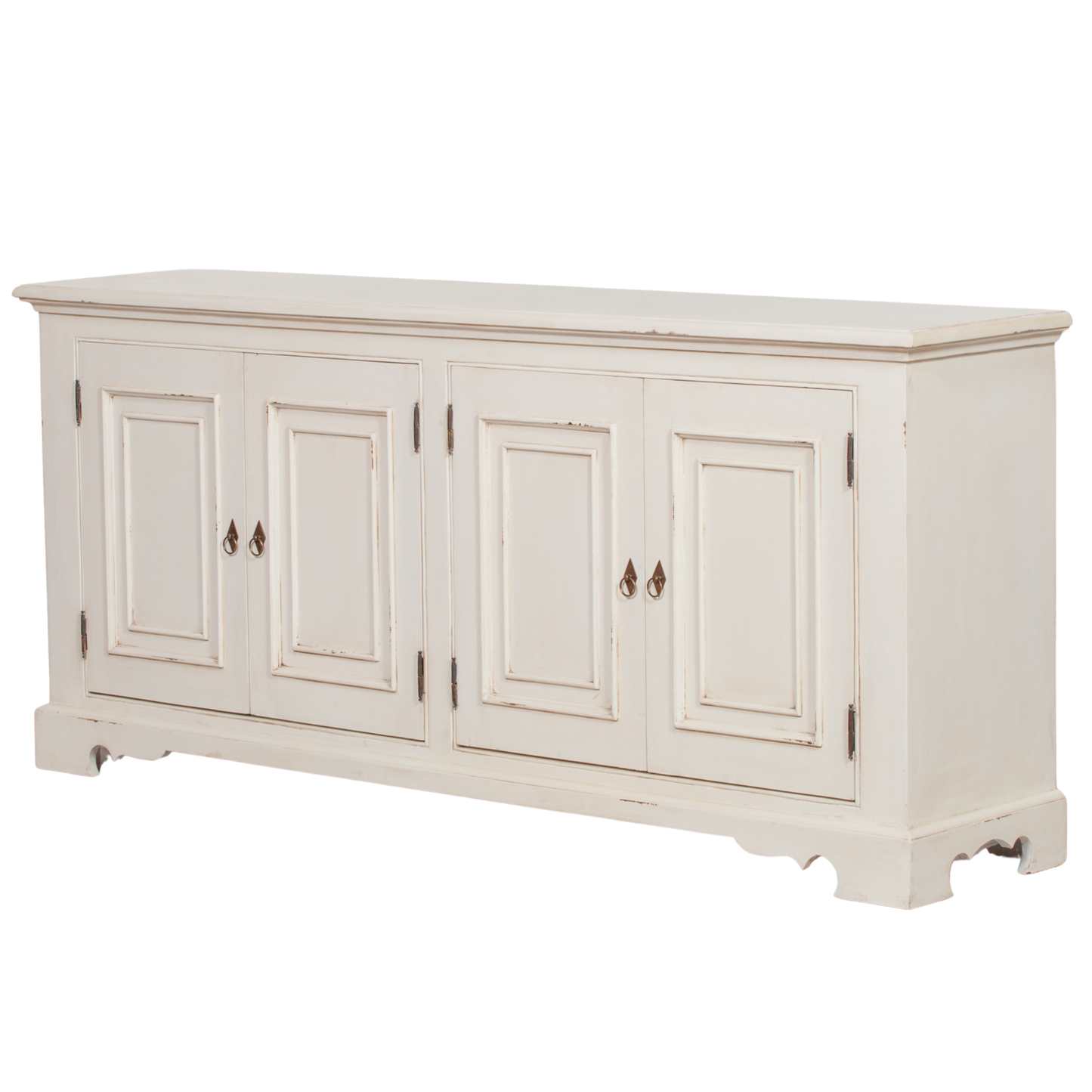 Chantilly Ornate Sideboard – Distressed White Mahogany