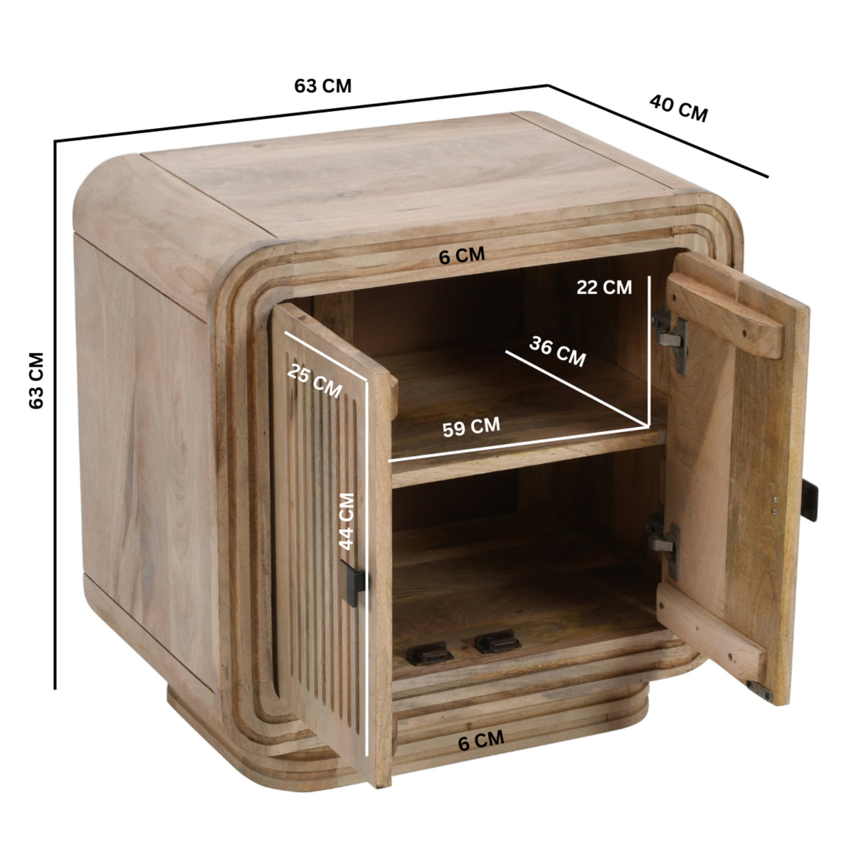 Witton Mini Sideboard – Carved Mango Wood