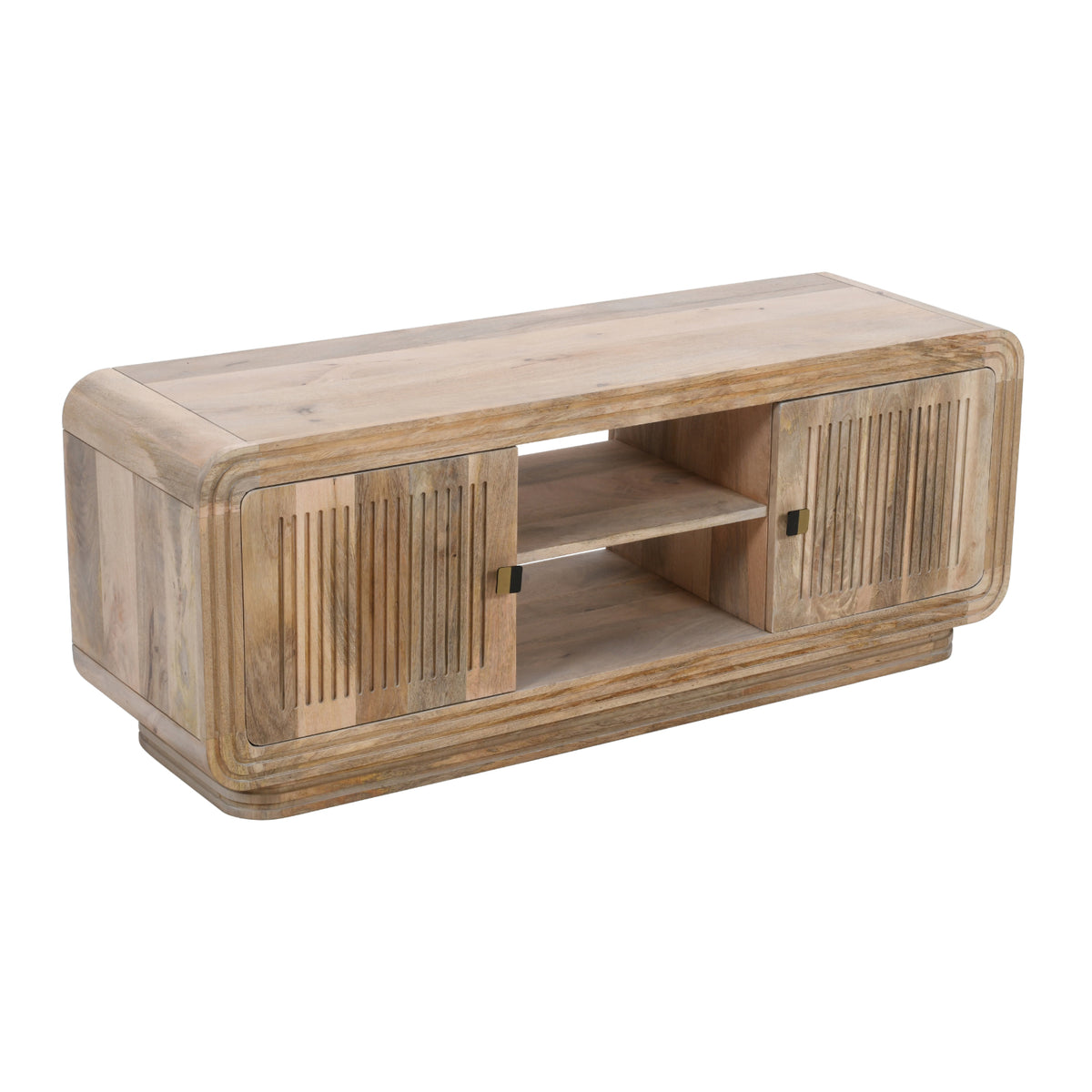 Witton 2 Door TV Cabinet – Carved Mango Wood