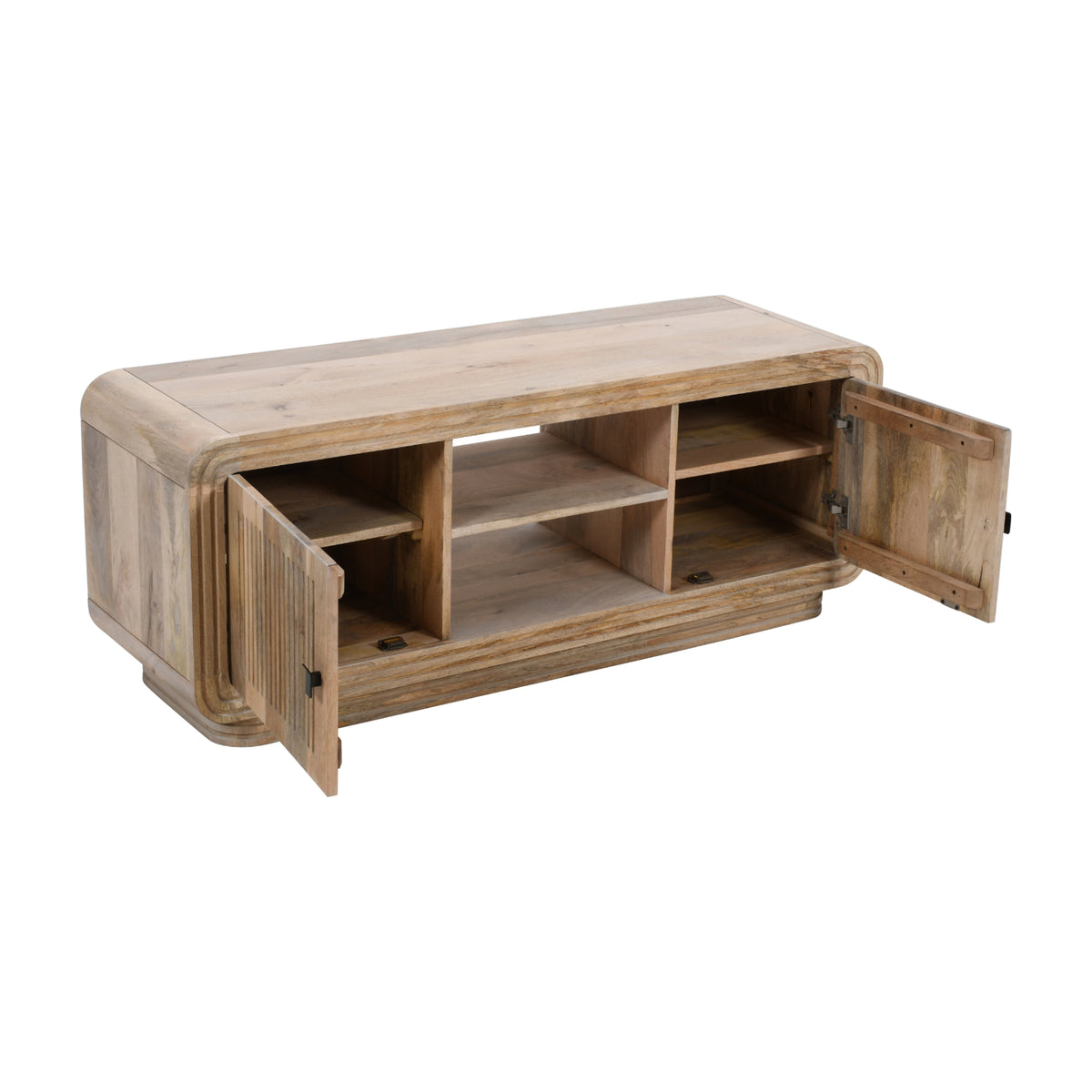 Witton 2 Door TV Cabinet – Carved Mango Wood
