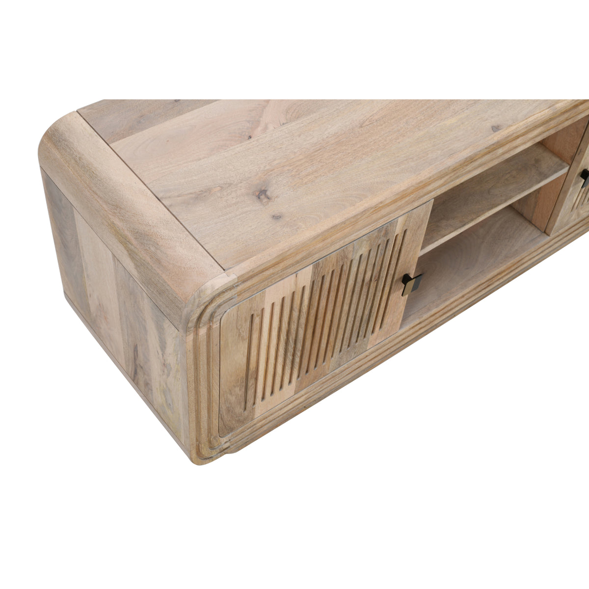 Witton 2 Door TV Cabinet – Carved Mango Wood