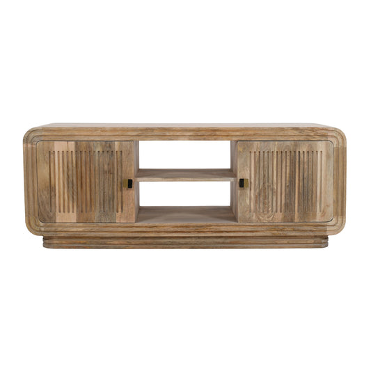 Witton 2 Door TV Cabinet – Carved Mango Wood