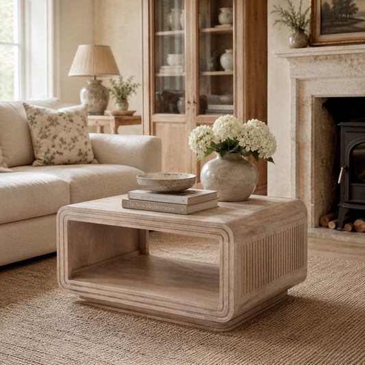 Witton Coffee Table – Carved Mango Wood