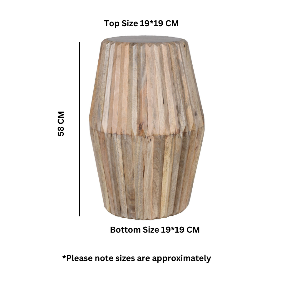 Witton Side Table – Carved Mango Wood