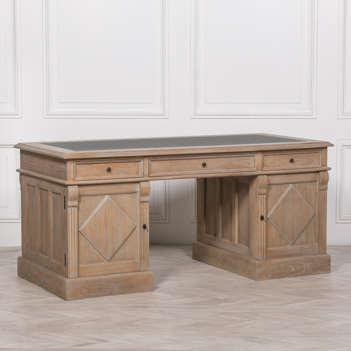 Westbrook Executive Desk – Rustic White Cedar