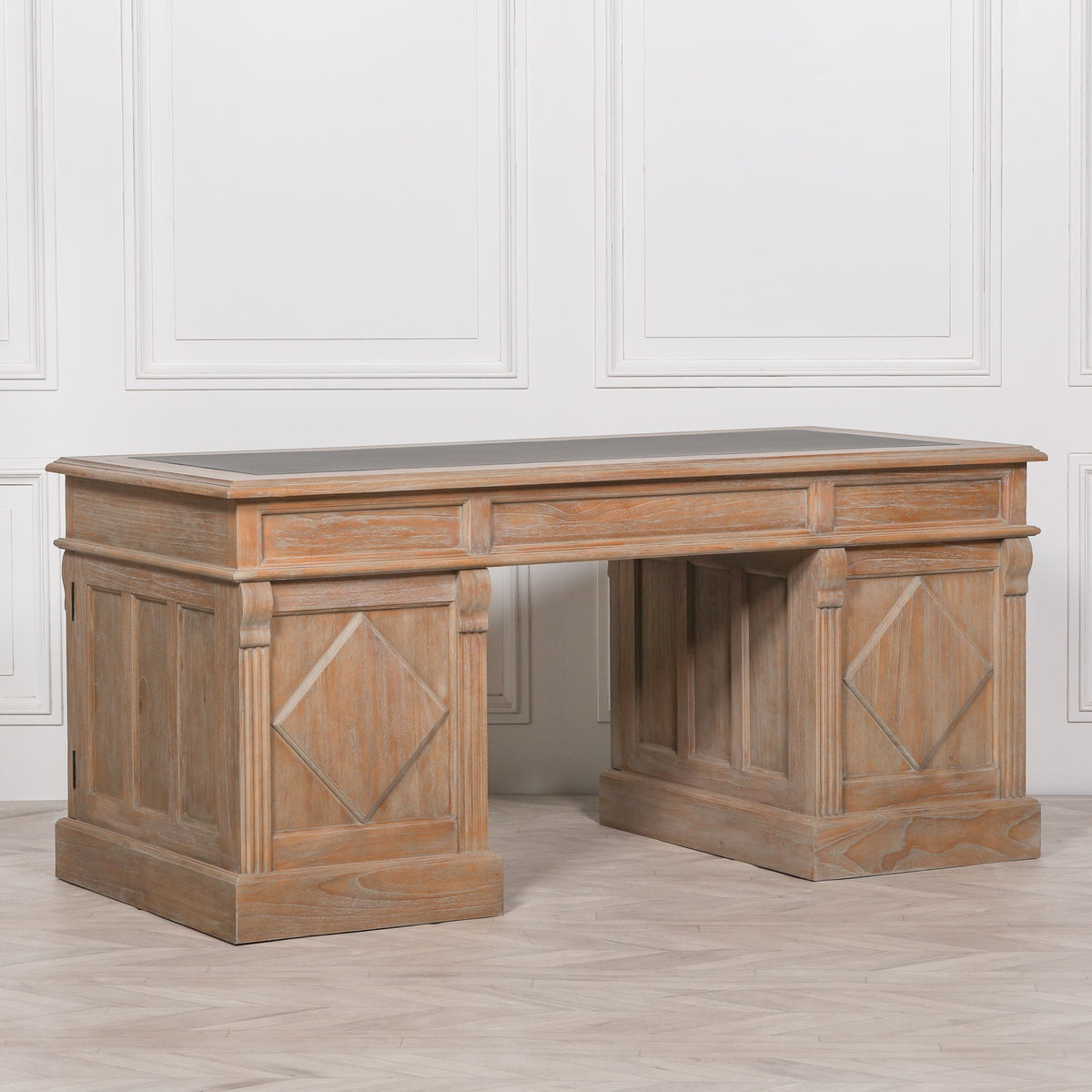 Westbrook Executive Desk – Rustic White Cedar