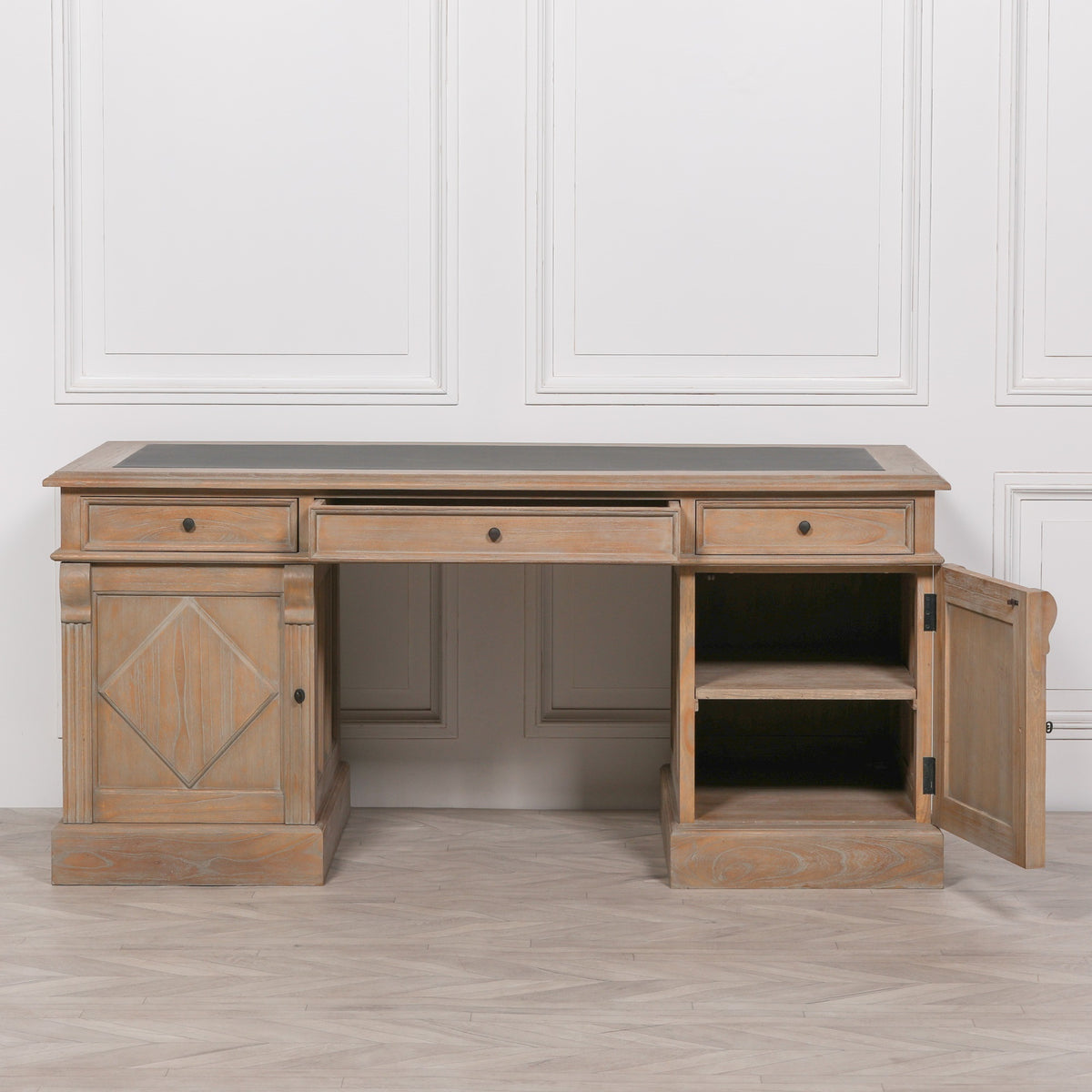 Westbrook Executive Desk – Rustic White Cedar