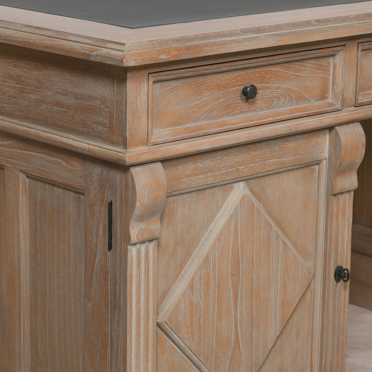 Westbrook Executive Desk – Rustic White Cedar