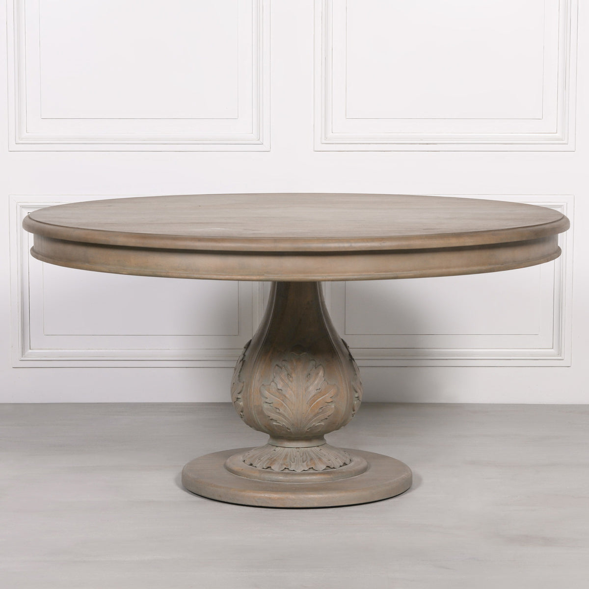 Fairford Round Acorn Dining Table 150cm – Dark Rustic Wash