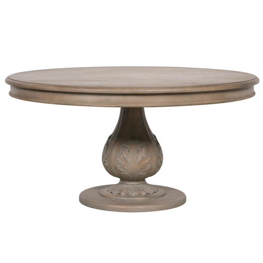 Fairford Round Acorn Dining Table 150cm – Dark Rustic Wash
