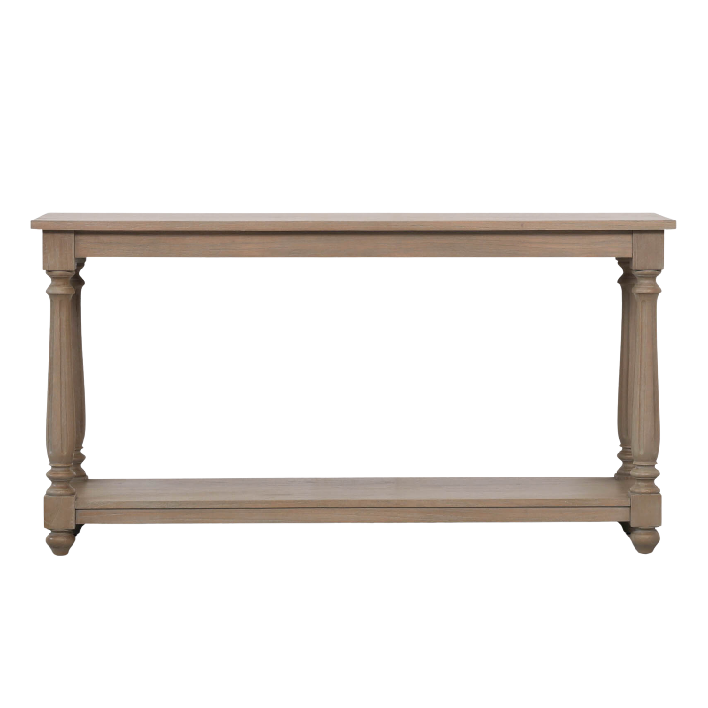 Westbrook Console Table with Shelf – Rustic Natural Wood