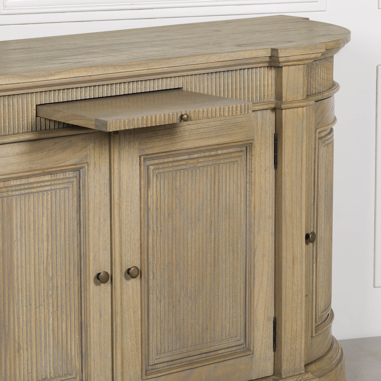 Ashcombe Fluted Buffet Sideboard – Rustic Natural Wood
