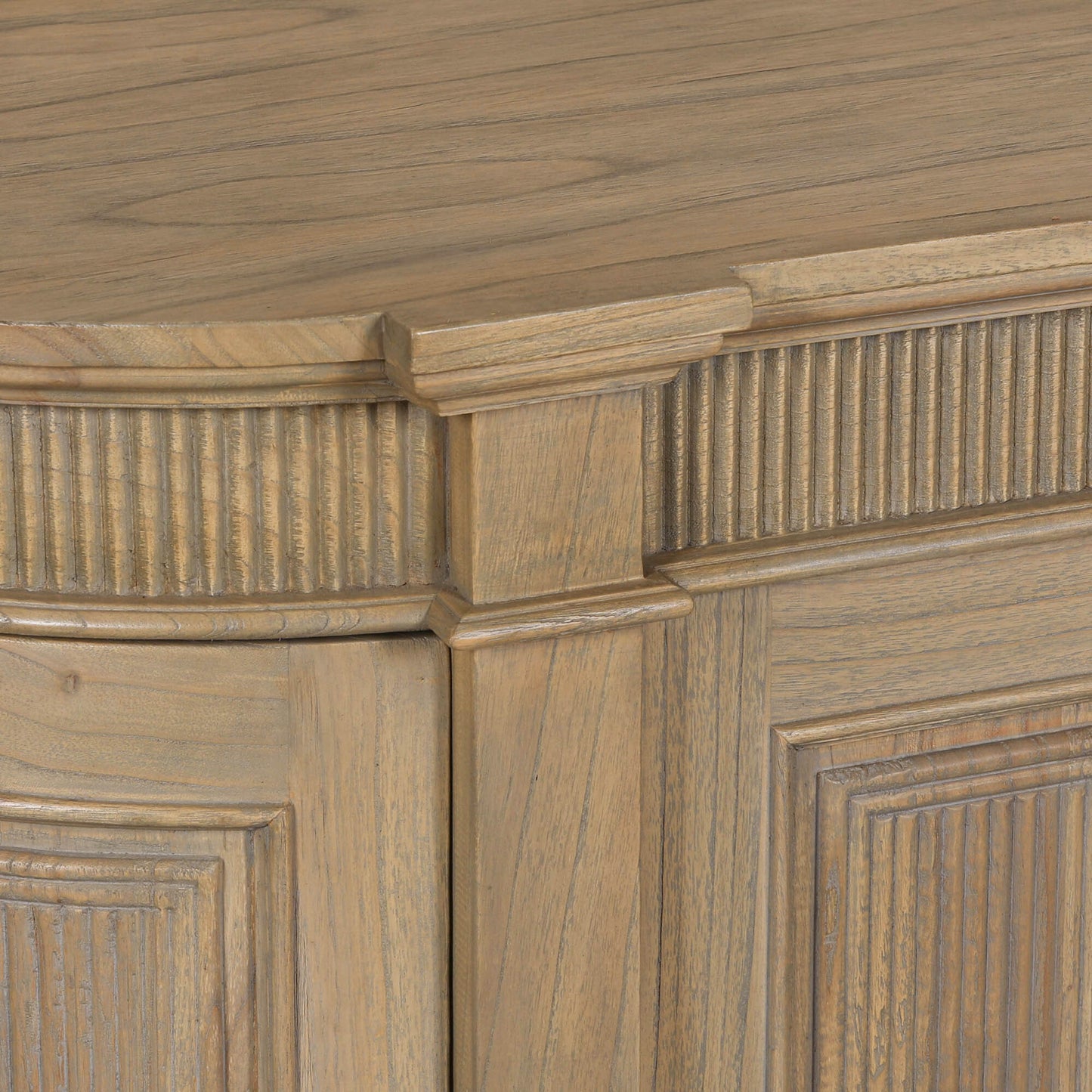 Ashcombe Fluted Buffet Sideboard – Rustic Natural Wood