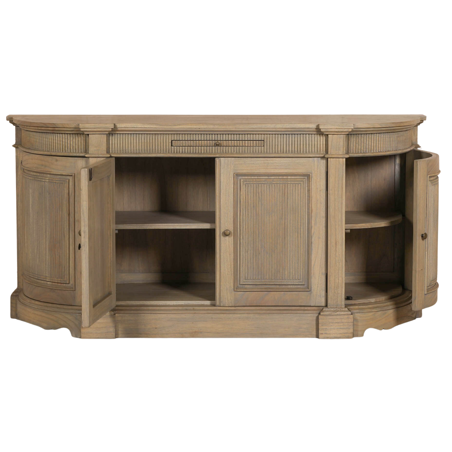 Ashcombe Fluted Buffet Sideboard – Rustic Natural Wood