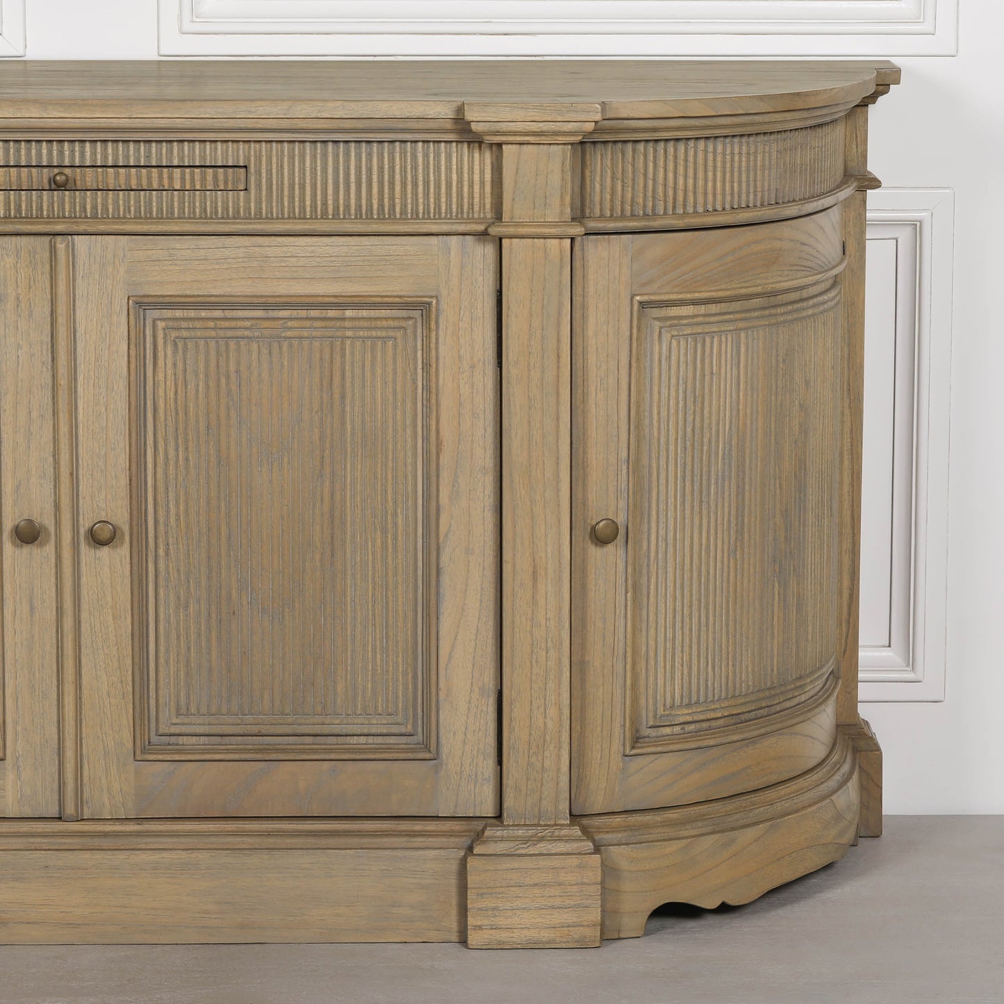 Ashcombe Fluted Buffet Sideboard – Rustic Natural Wood