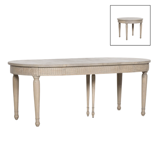 Westbrook Extendable Round Dining Table 100–200cm – White Cedar