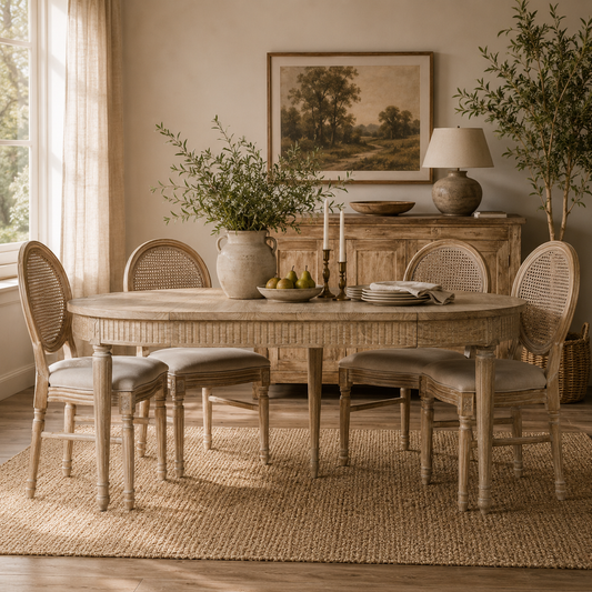 Westbrook Extendable Round Dining Table 100–200cm – White Cedar
