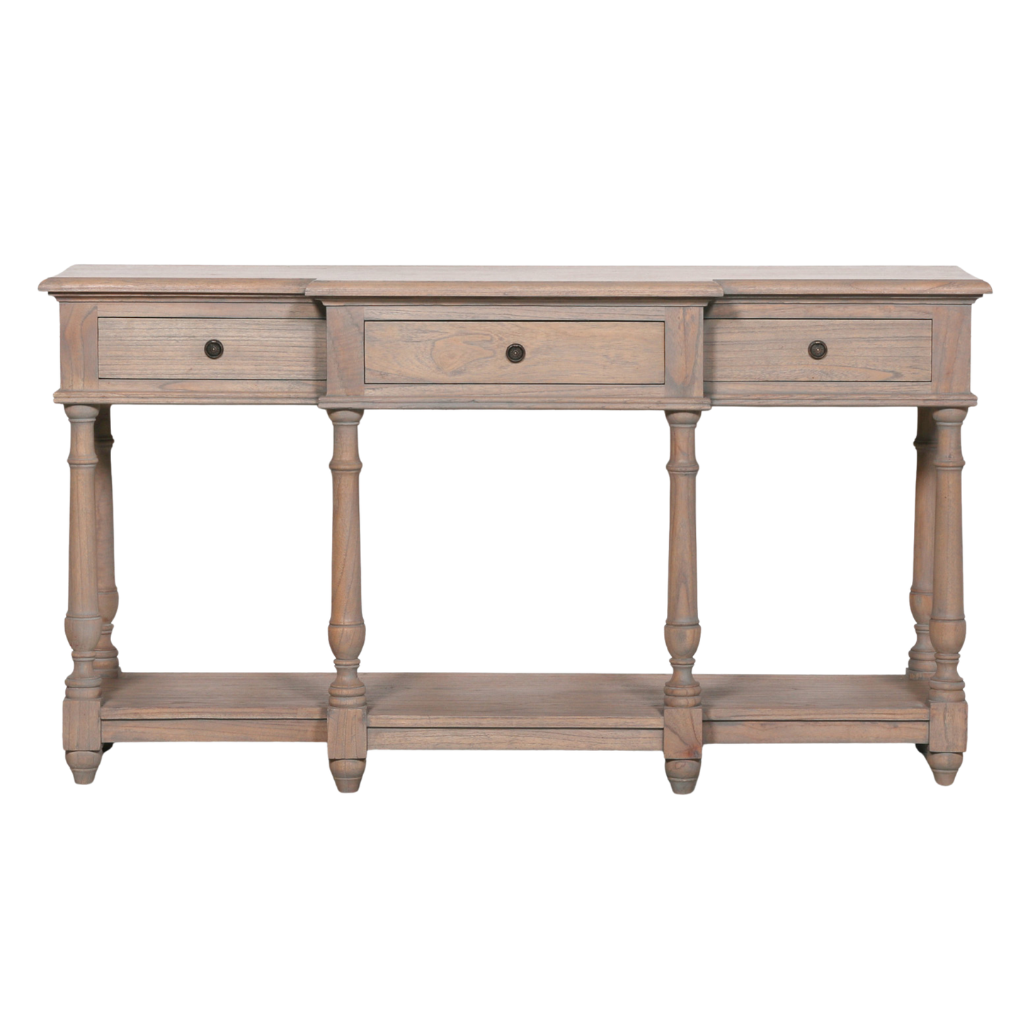 Westbrook Breakfront Console Table – Rustic White Cedar