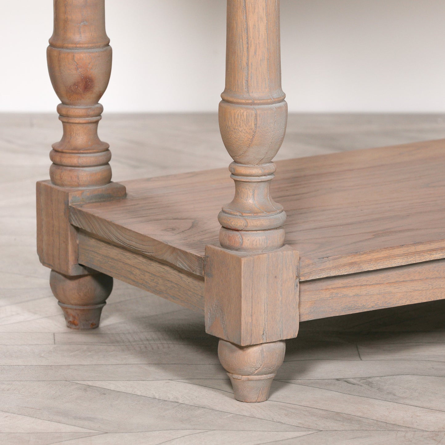 Westbrook Breakfront Console Table – Rustic White Cedar
