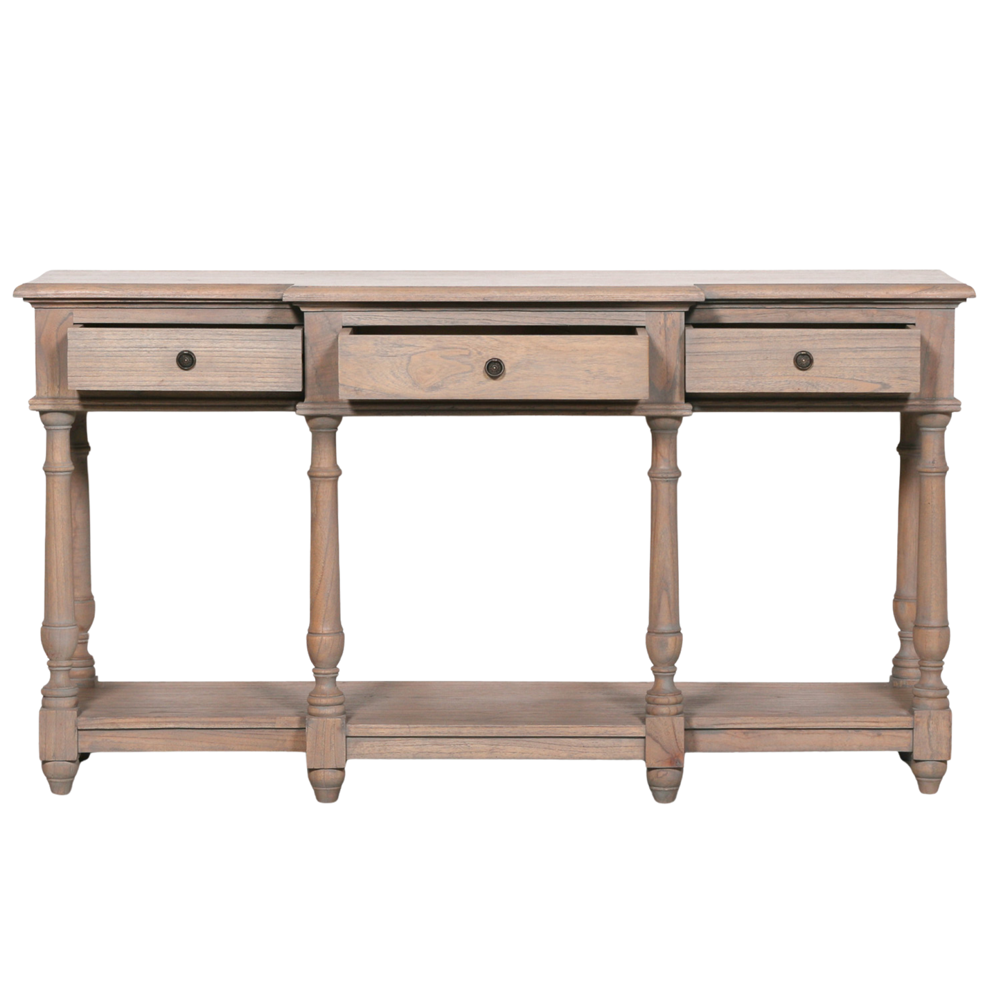 Westbrook Breakfront Console Table – Rustic White Cedar