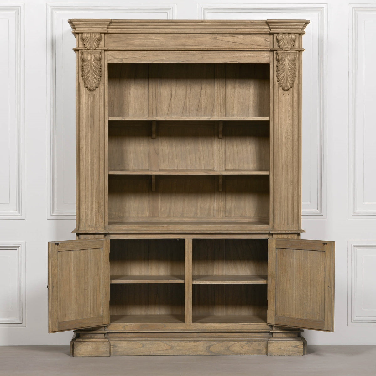 Westbrook Grand Open Bookcase – Rustic White Cedar