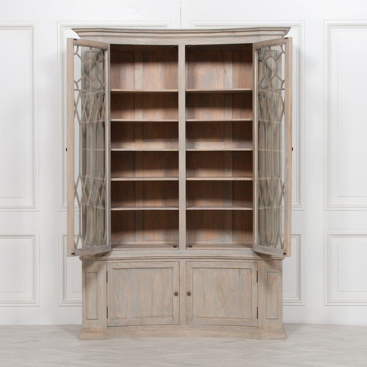 Beaumont Concave Display Cabinet – White Cedar