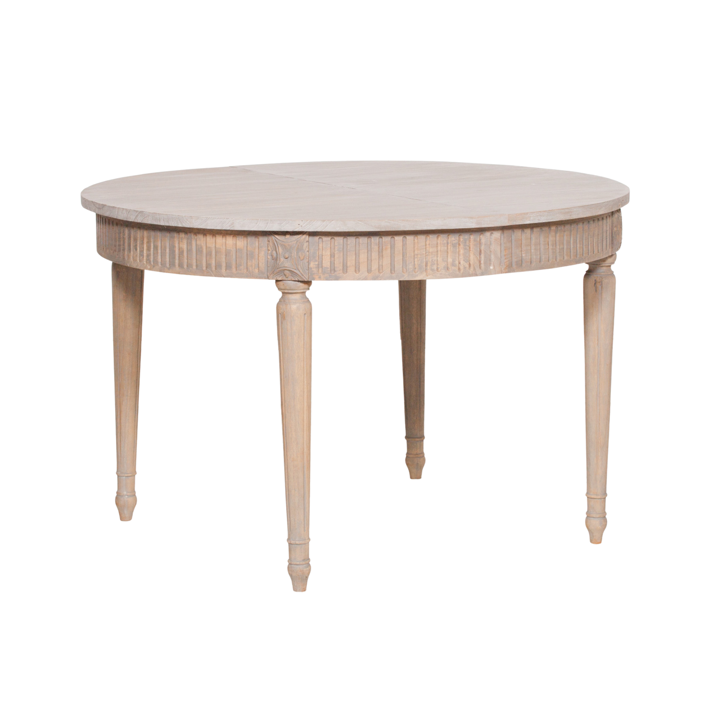 Westbrook Extendable Round Dining Table 117–206cm – White Cedar