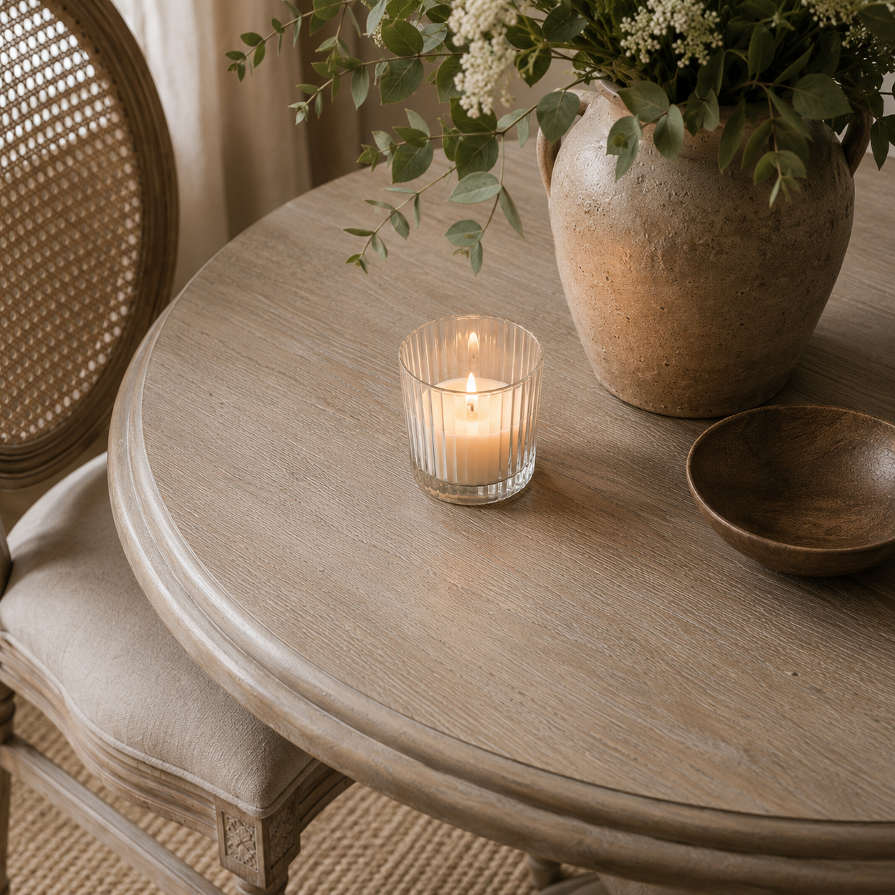 Beaumont Round Dining Table 120cm – Rustic Mango Wood